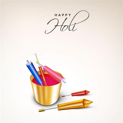 Premium Vector Happy Holi Celebration Poster Design With Realistic