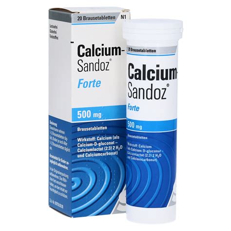 Erfahrungen zu Calcium-Sandoz forte 500mg 20 Stück N1 - medpex ...