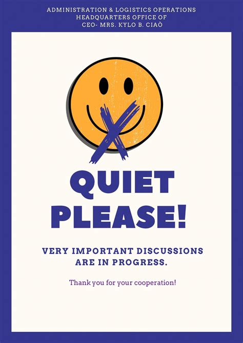 Quiet Sign-printable - Etsy