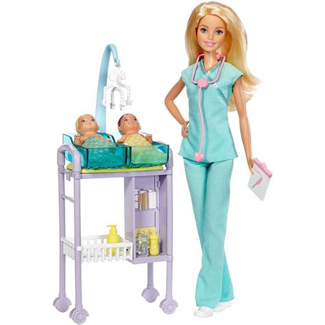 Barbie Baby Doctor Playset With Blonde Doll Infant Dolls Exam Table And Accessories Daraz