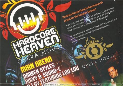 Hardcore Heaven July Happy Hardcore Techno Flyers