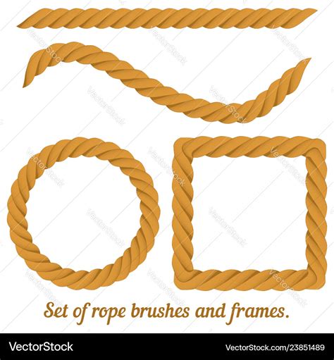 Rope Brush And Frame Royalty Free Vector Image