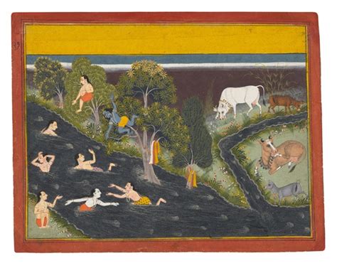 illustration   bhagavata purana series  indian school mewar
