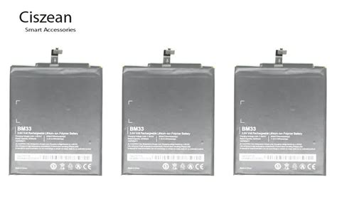 Ciszean 3x 3030mAh 11 6Wh BM33 BM 33 3 84VDC Phone Replacement Li