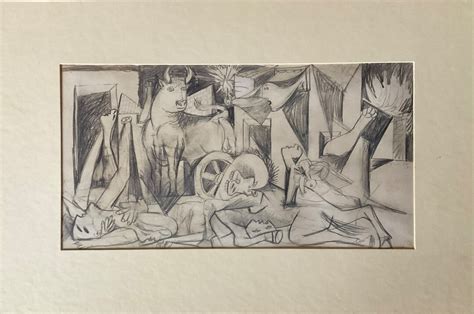 pablo picasso guernica limited edition sketch  cm etsy