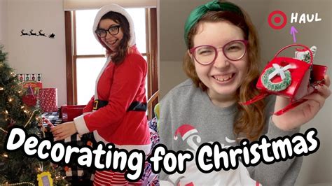 Vlog Putting Up My Christmas Tree Decorating My Room Target Christmas Haul Vlogmas Youtube