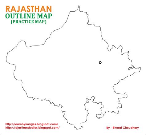 Learn by Images: Rajasthan Outline Map_Blank_Practice Map