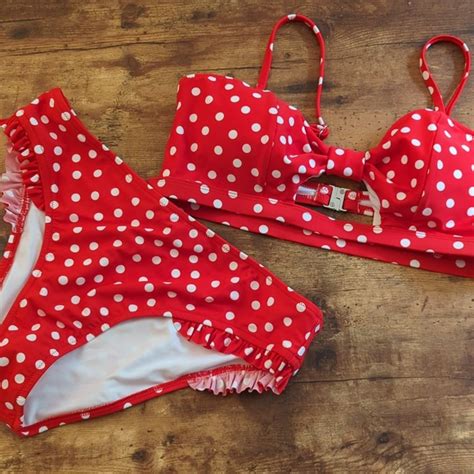 Cupshe Swim Nwt Cupshe Red Polka Dot Bikini Med Poshmark