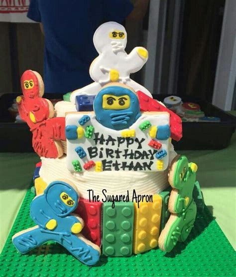 Ninjago Lego Cookiecake For My Nephews Birthday The Cake Is Also