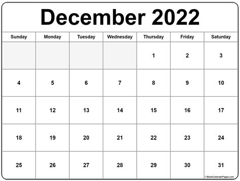 Printable December Calendar 2022 Free Printable Calendar Monthly