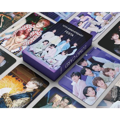 KPOP 55pcs box BTS Photocards 10a Aniversário FESTA LOMO Cartão Postal