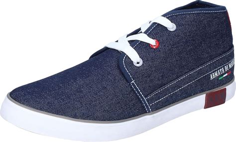 ARMATA DI MARE boots mens Canvas Blue : Amazon.ca: Clothing, Shoes ...