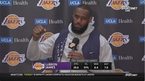 Lebron James Postgame Interview Los Angeles Lakers Beat Houston