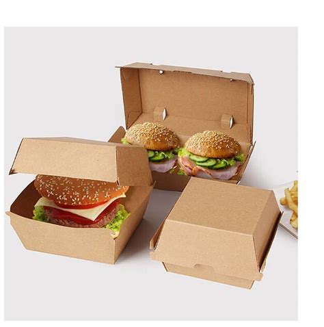 Custom Printed Disposable Fast Food Packaging Box Eco Friendly