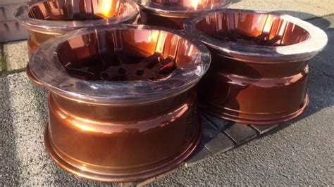 Powder Coating Wheels In Copper Chrome YouTube