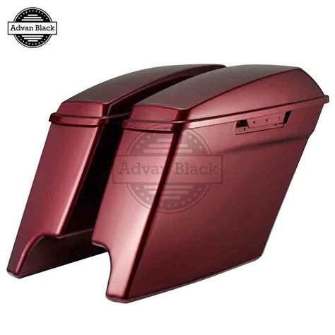 AdvanBlack Velocity Red Sunglo Extended Stretched Saddlebag For 2014