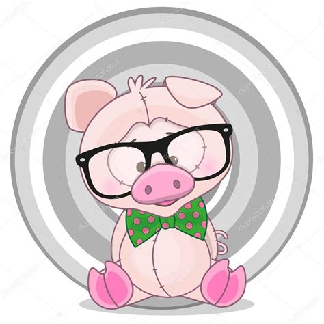 Pig with glasses Stock Vector Image by ©Reginast777 #63601455