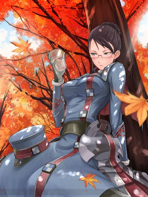 Safebooru 1girl Armor Autumn Blue Eyes Blush Braid Breasts Brown Hair