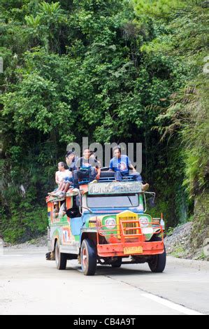 Jeepney passengers, Philippines, Asia Stock Photo - Alamy