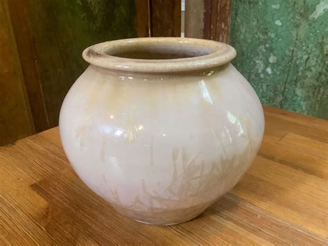 Crystalline Studio Pottery Vase By Linda Potts Of Pottstown Pottery