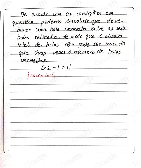 Solved Um Saco Cont M Somente Bolas Vermelhas E Bolas Verdes Para