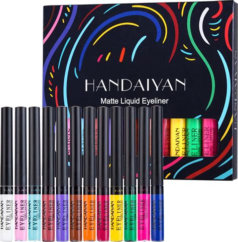 Roseflower Colors Matte Liquid Eyeliner Set Colorful Quick Dry