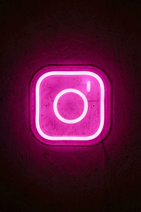 Neon Lights Instagram Logo