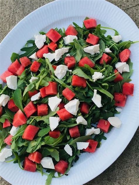 Sommersalat Med Vandmelon Og Feta Sommersalat Med Vandmelon