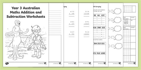 Addition And Subtraction Australian Year 3 Maths Worksheets