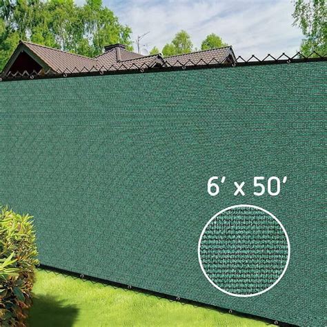 VIVOSUN 6 Ft X 50 Ft Green Fence Privacy Mesh Screen Net With