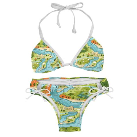 Atlas Detachable Sponge Adjustable Strap Bikini Set Two Pack Swimsuit Women Swimwear Walmart