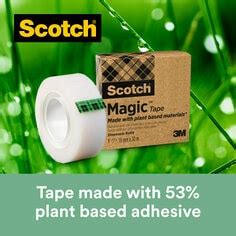 Scotch Magic Tape Made With Plant Based Materials Mm X M