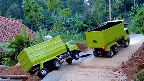 Evakuasi Truk Terperosok Di Tanjakan Rc Dum Truck Hino Truk Oleng Rc