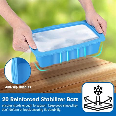 4pack Extra Large Ice Block Molds 12lb Extra Thick Large Silicone Ice