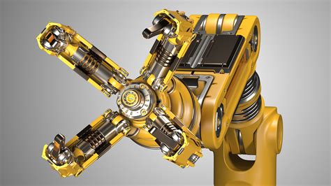 Robotic Arm Rigged And Animated 3D Model Animated Rigged CGTrader