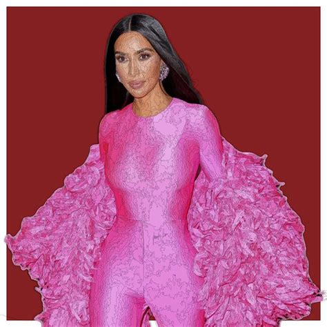 This Is A Digital Rendering Of One Of Kim Kardashian S Iconic Hot Pink