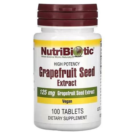 Экстракт семян грейпфрута пищевая добавка NutriBiotic, 125 мг, 100 ...