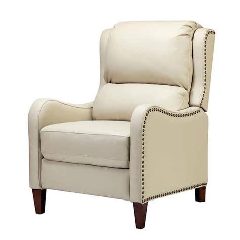 Jayden Creation Hyde Modern Retro Beige Genuine Leather Wingback