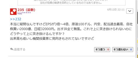 No322123 そう思います！ 株inpex【1605】の掲示板 20230611〜20230616 株式掲示板