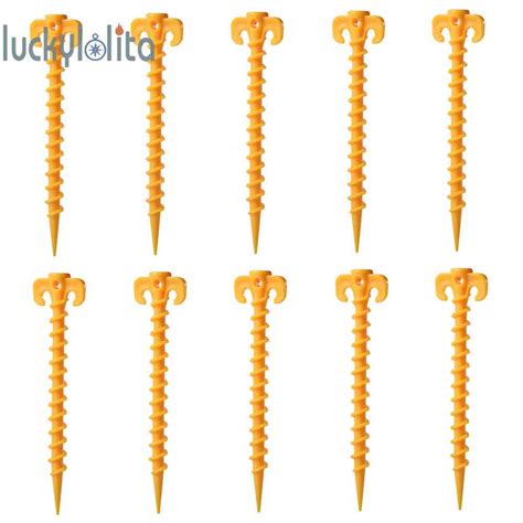 Free Shipping10pcs Ultralight Outdoor Camping Tent Pegs Stakes Nylon