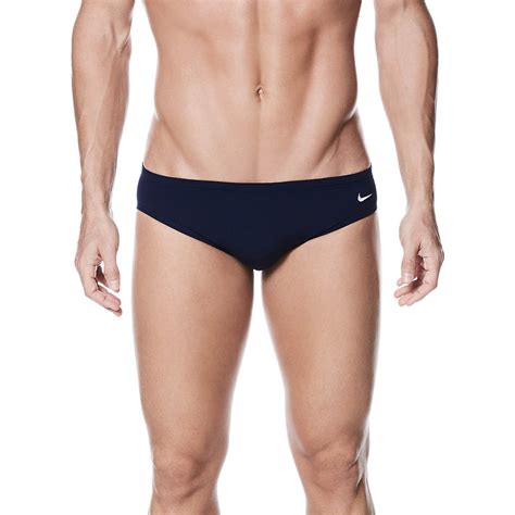 Nike Mens Poly Solid Swim Briefs Academy