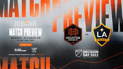 Houston Dynamo FC close the regular season on Sunday against LA Galaxy | Houston Dynamo