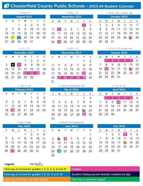 Chesterfield County Public Schools Calendar 2023-2024