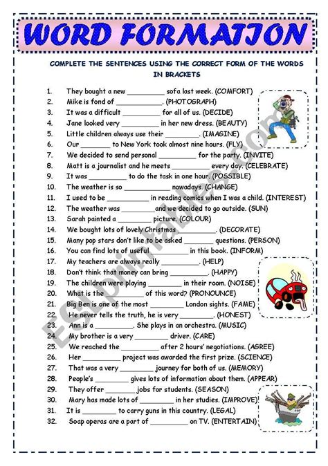 Word Formation Worksheet