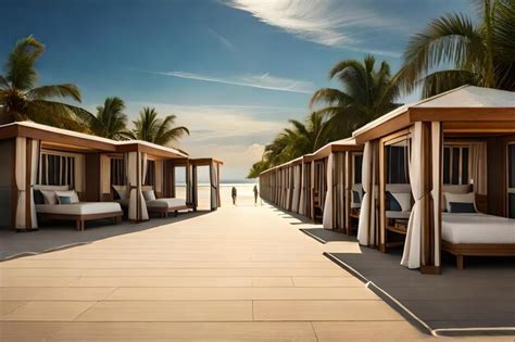 Premium AI Image | A luxury hotel with a view of the ocean.