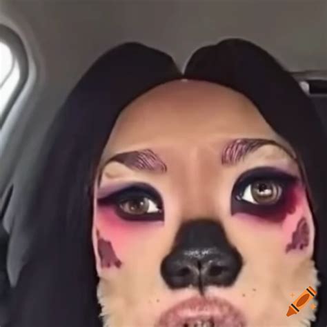 Dog With Baddie Makeup Filter Meme On Craiyon