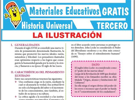 La Ilustración Para Tercer Grado De Secundaria ≫ Materiales Gratis