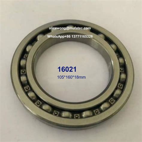 16021 Auto Bearings Thin Wall Deep Groove Ball Bearings 105 160 18mm