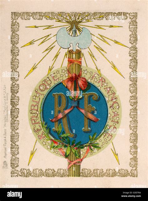 Das Wappen Der Franz Sischen Republik Datum Um Stockfotografie