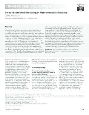 Fillable Online Sleep Disordered Breathing In Neuromuscular Disease Fax